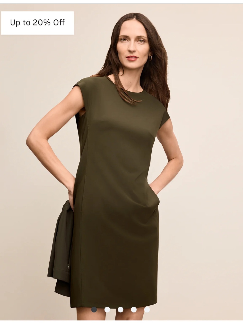 MM.LaFleur Maaza Travel Dress — Olive
